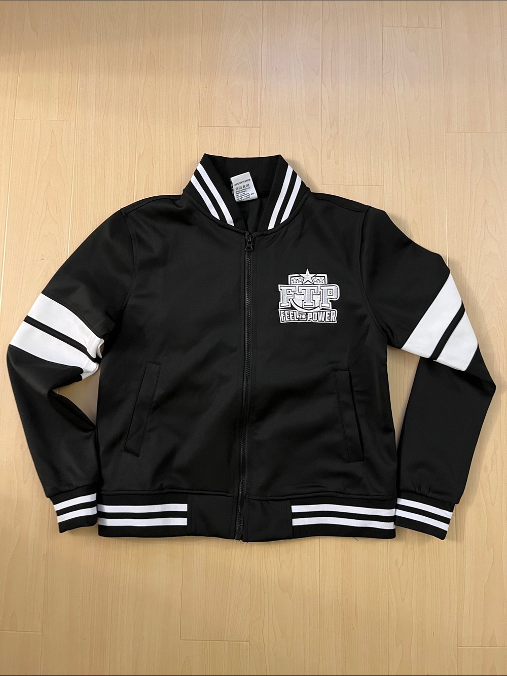 Varsity Black and White Kids Athletic Jacket